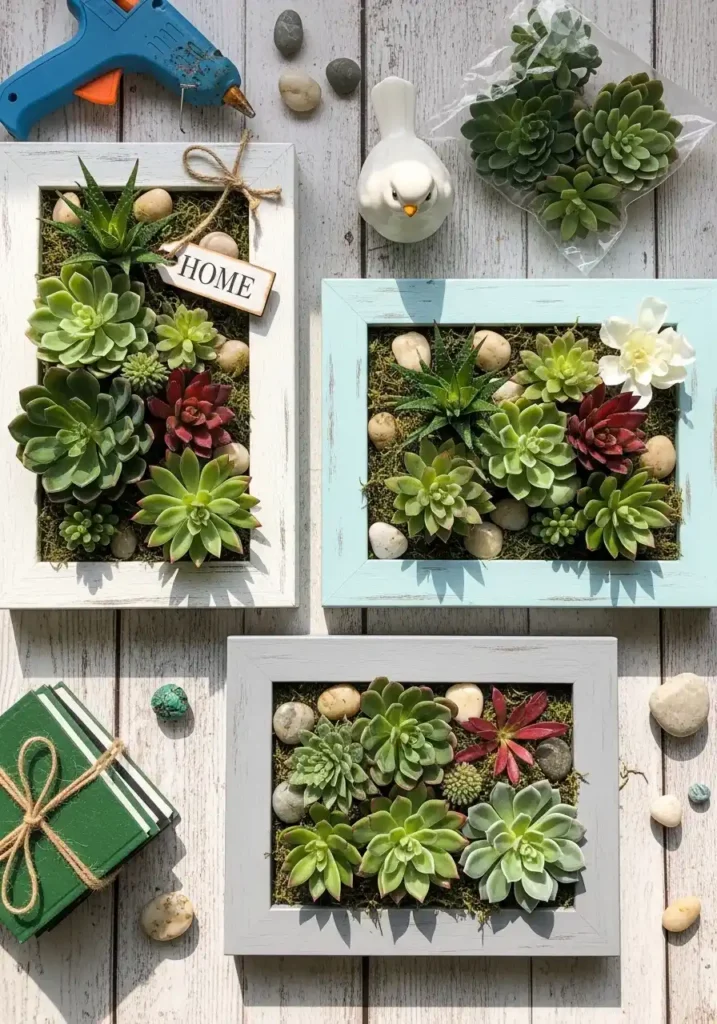 Faux Succulent Frames