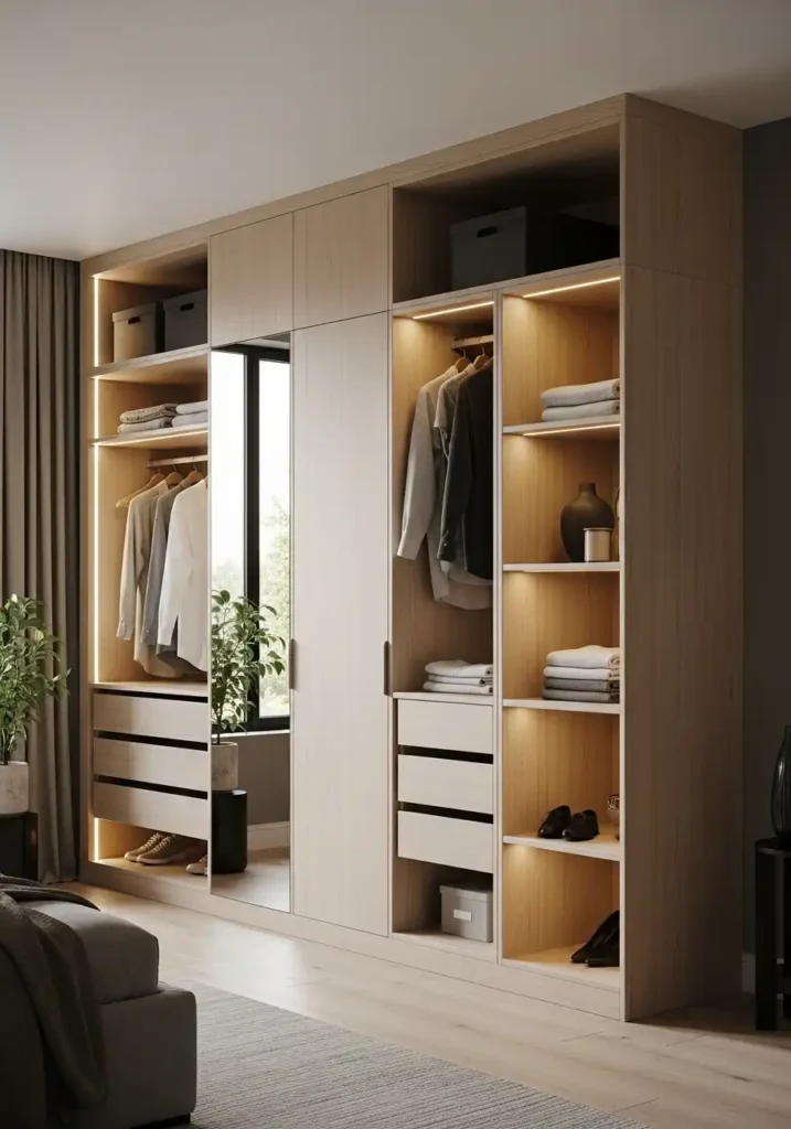  Built-In Wardrobe with LED Lighting