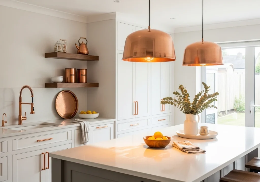 Copper kitchen accents