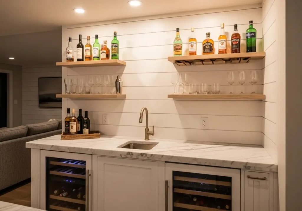 Wet Bar Ideas in the Living Room — Budget: $2,000–$6,000