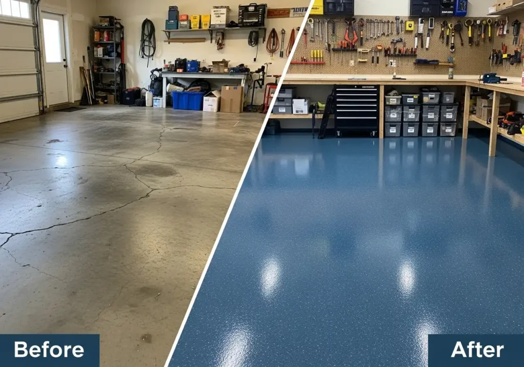 The Full System: Prep, Epoxy, Flake, and Topcoat Under $800