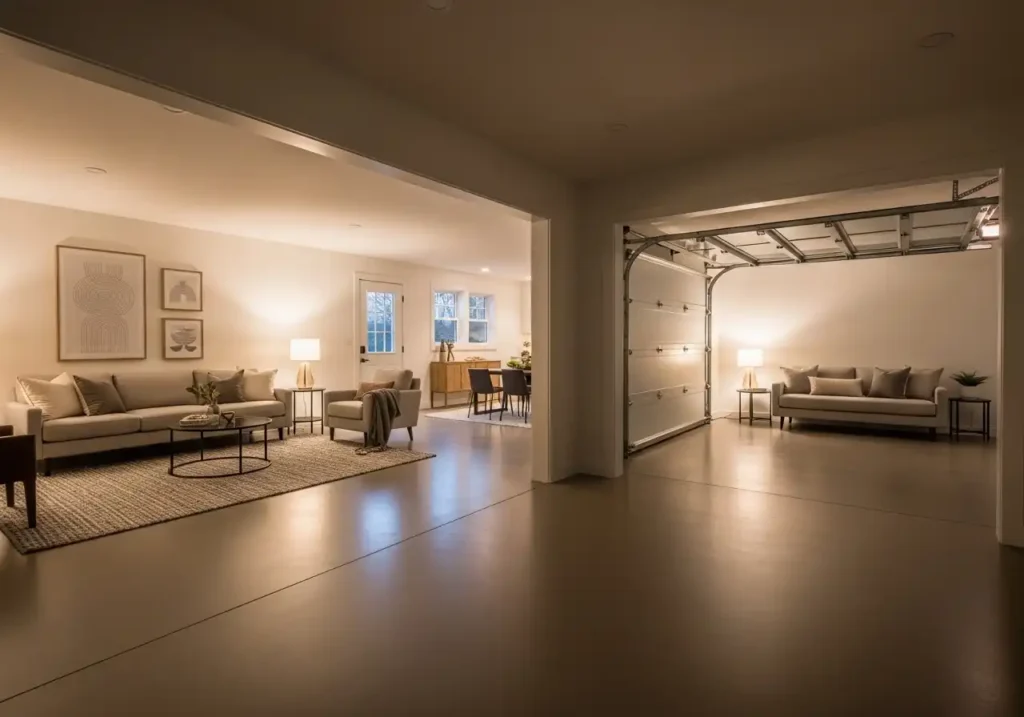 Living Room-Worthy Epoxy Flooring Design