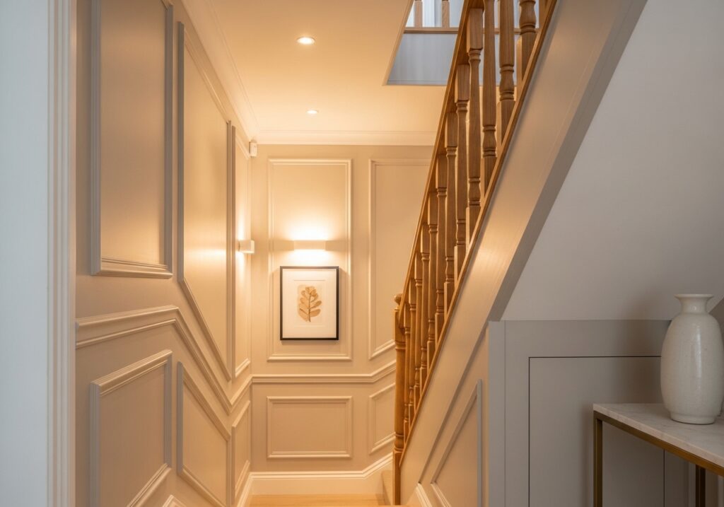 Accent Wall With Vertical Paneling