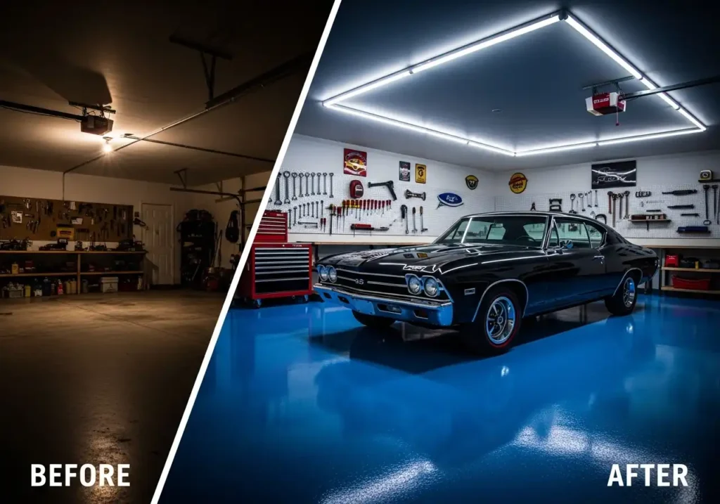 Bold Epoxy Flooring Design Ideas in Cobalt Blue