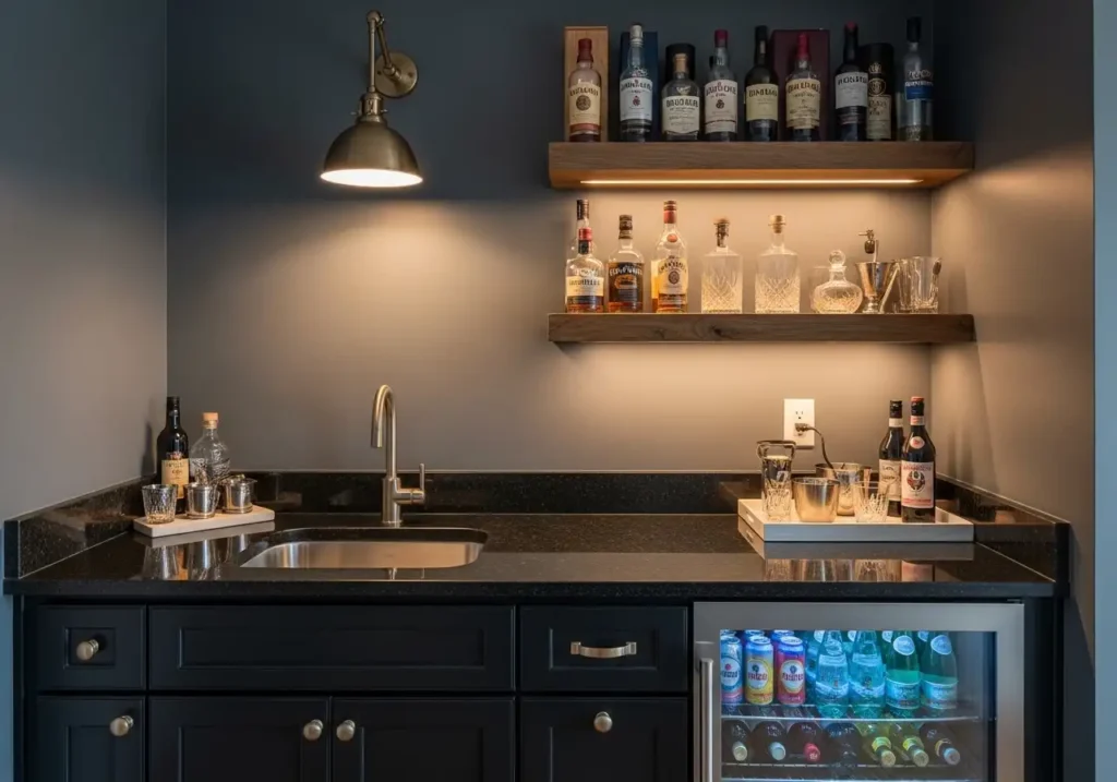 Wet Bar Ideas with Sink and Refrigerator — The Full Setup