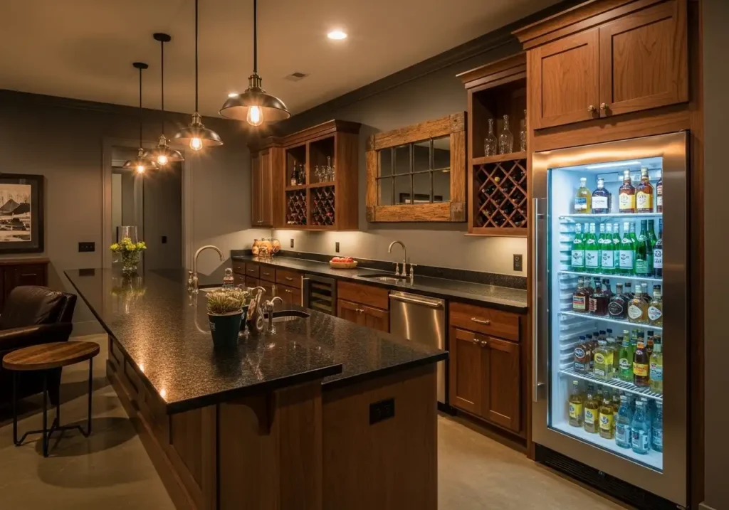 Wet Bar Ideas with Full Fridge — When You Want More