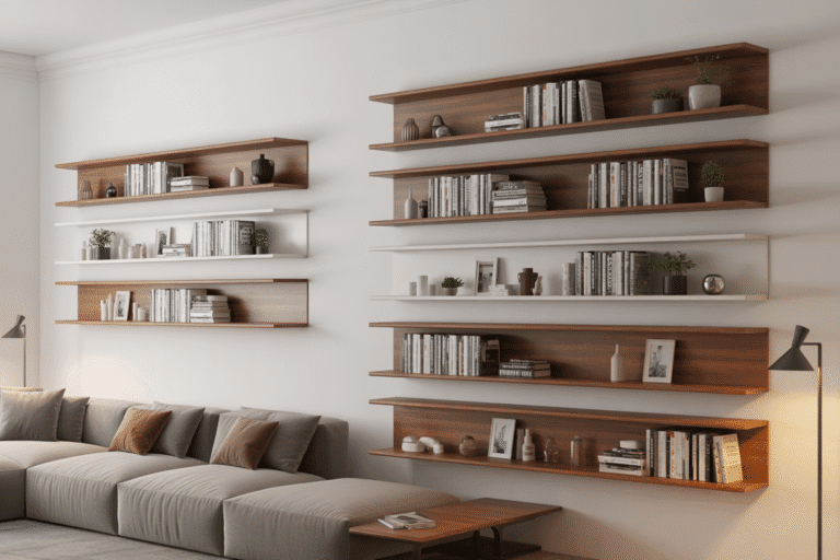 Floating Shelf Ideas for Living Room Walls