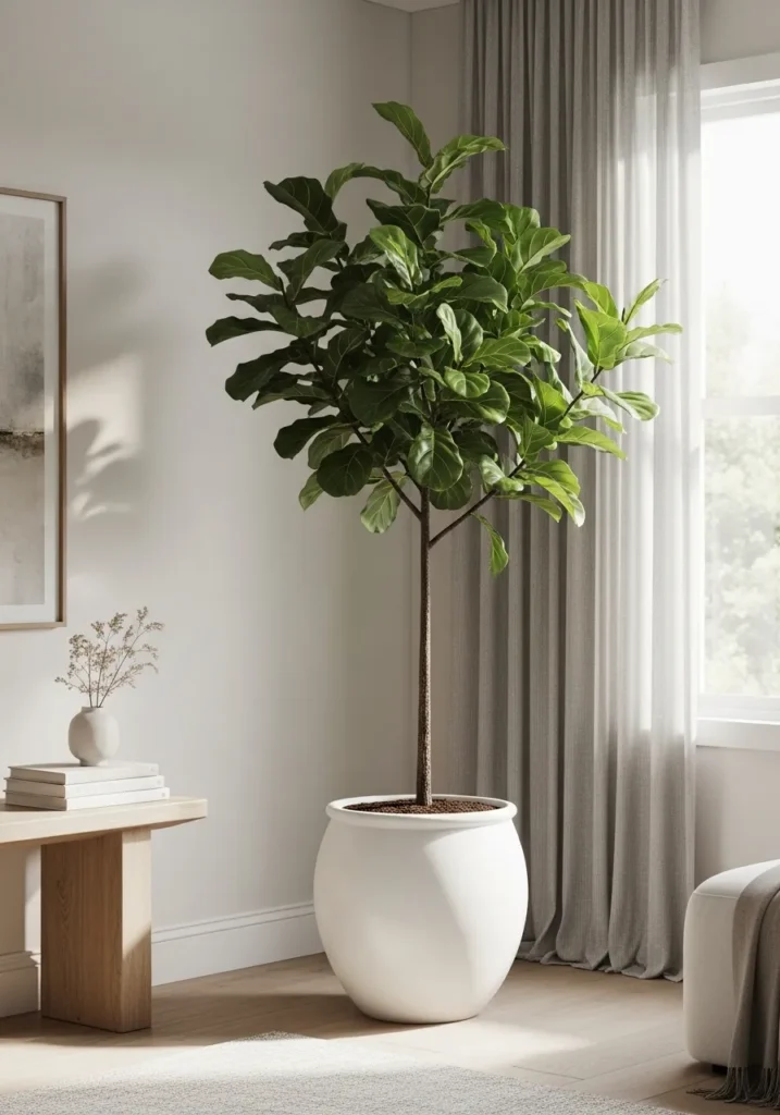 Statement Fiddle Leaf Fig in Oversized Matte Vessel