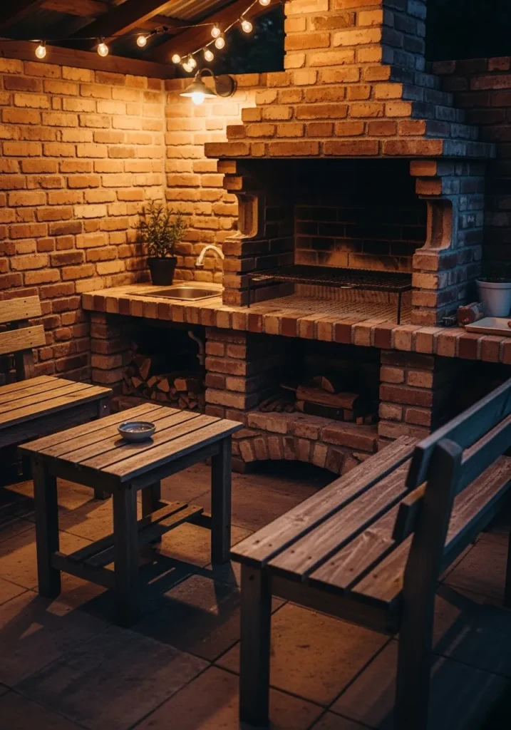 Brick BBQ Station on a Budget