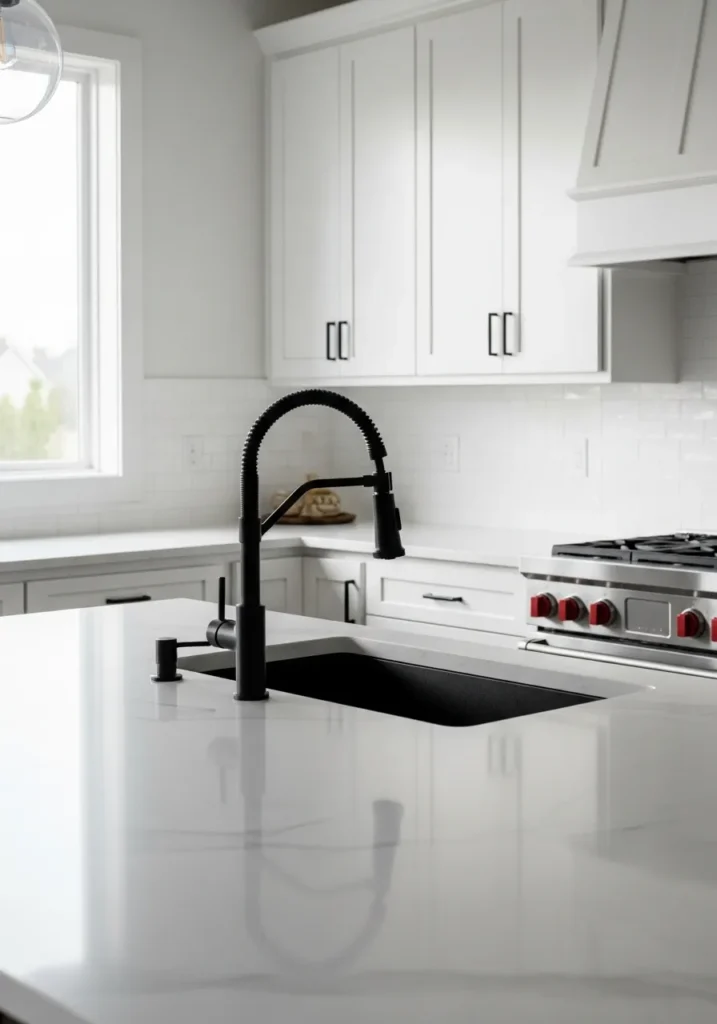 White Shaker with Matte Black Fixtures