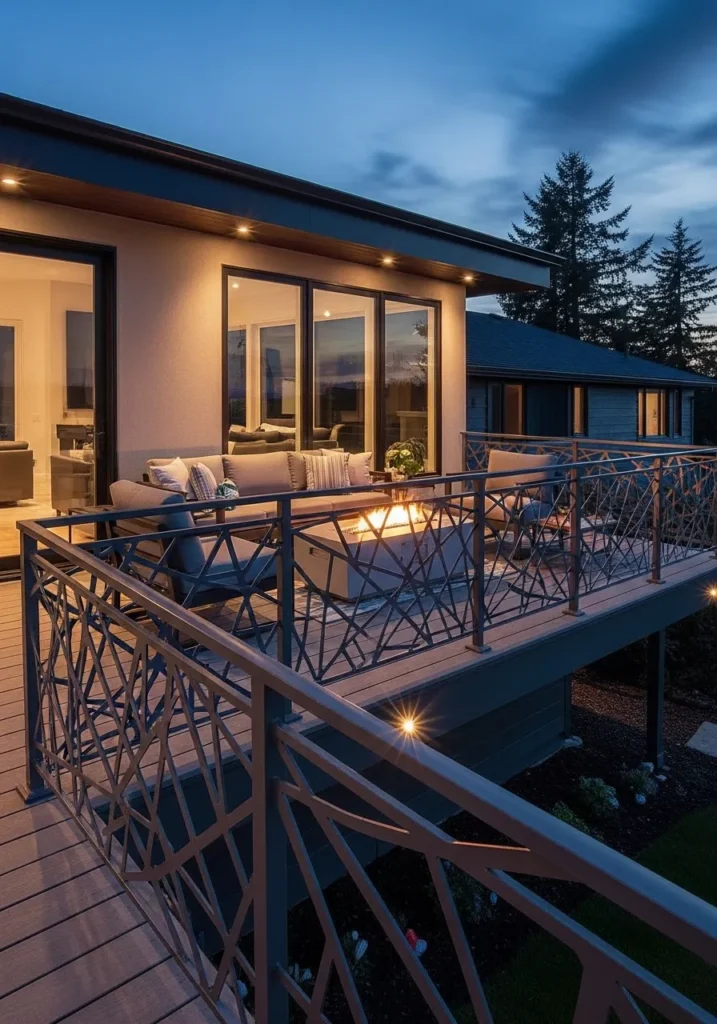 Geometric Metal Railings for a Statement Design