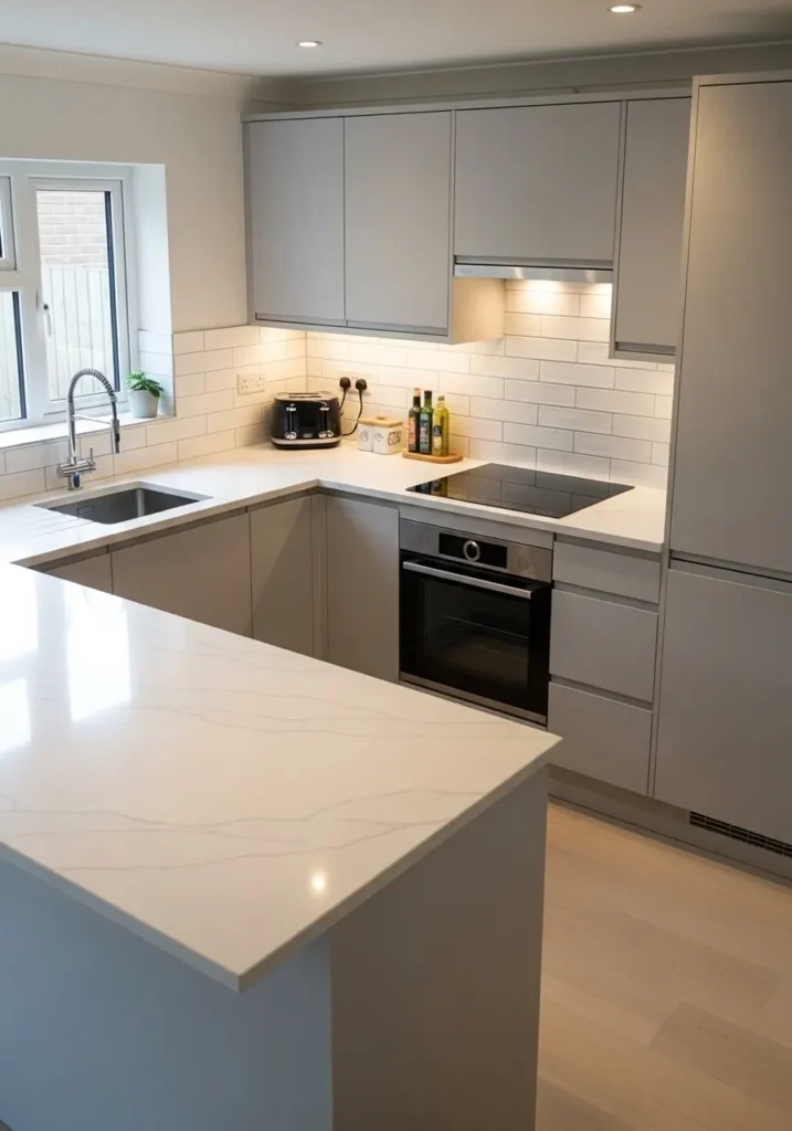 U-Shaped Kitchen with Peninsula Extension