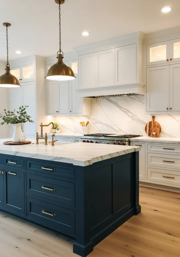 Two-Tone White Shaker and Navy Island