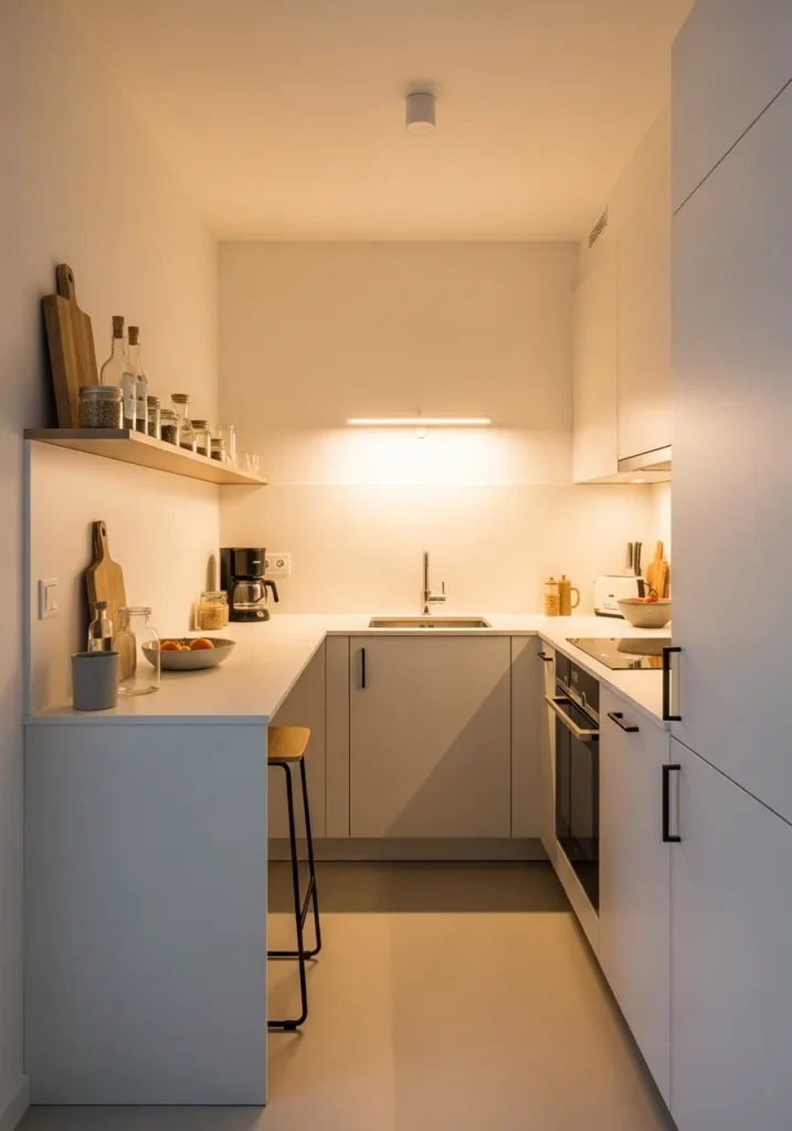 Slim Peninsula for Narrow Kitchens