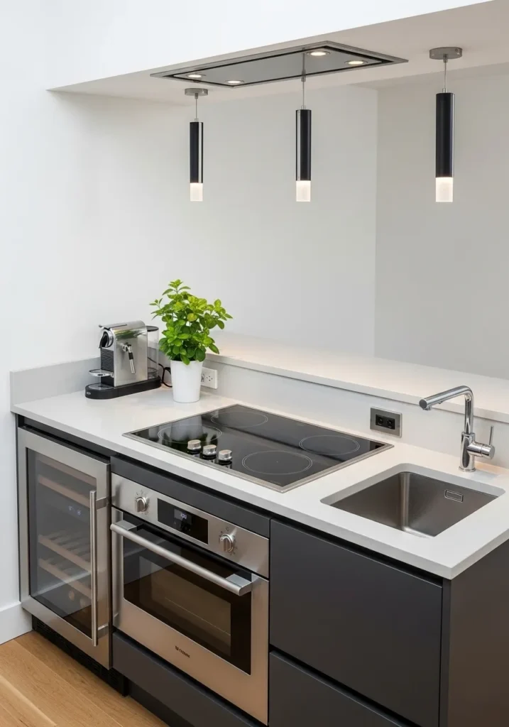 Peninsula with Integrated Appliances