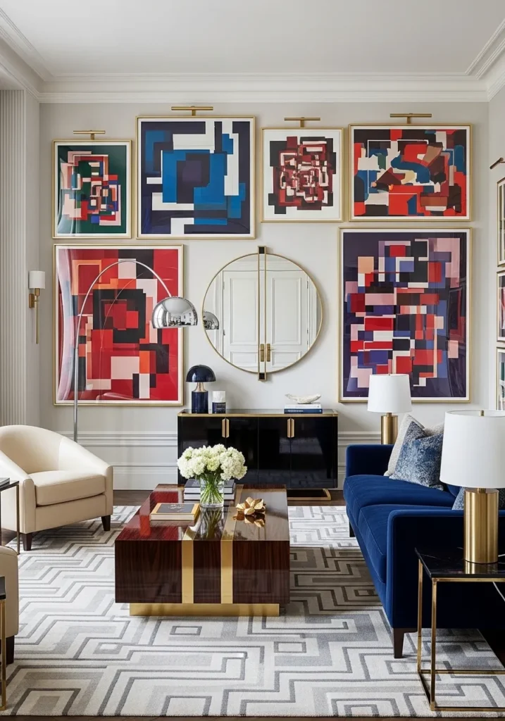 Bold Art with Metallic Frames