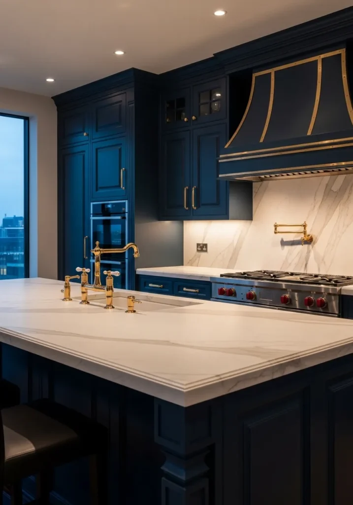 Ultra Luxury Blue Marble Kitchen