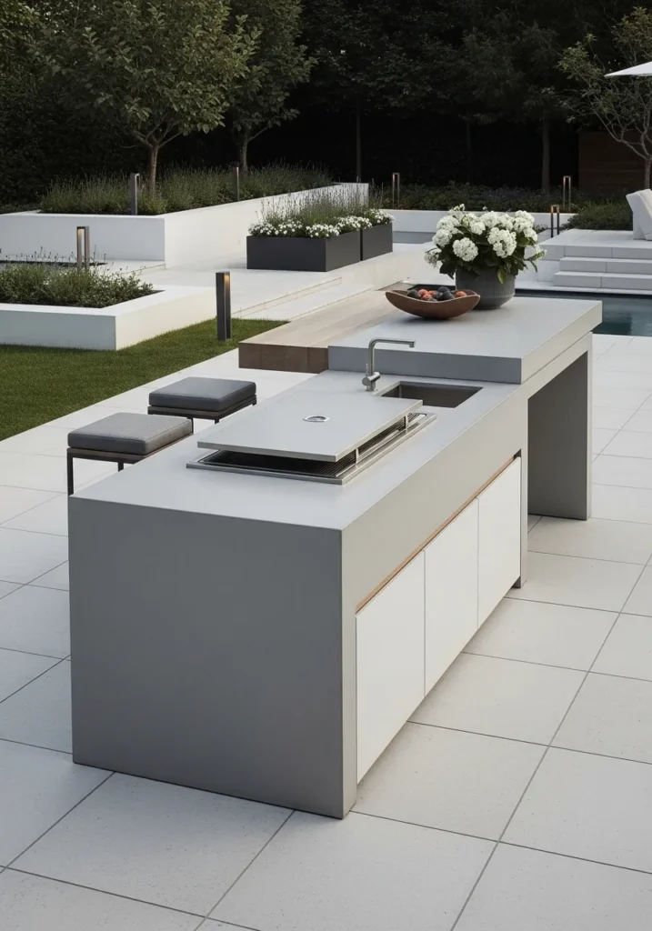  Modern Minimalist Grill Island