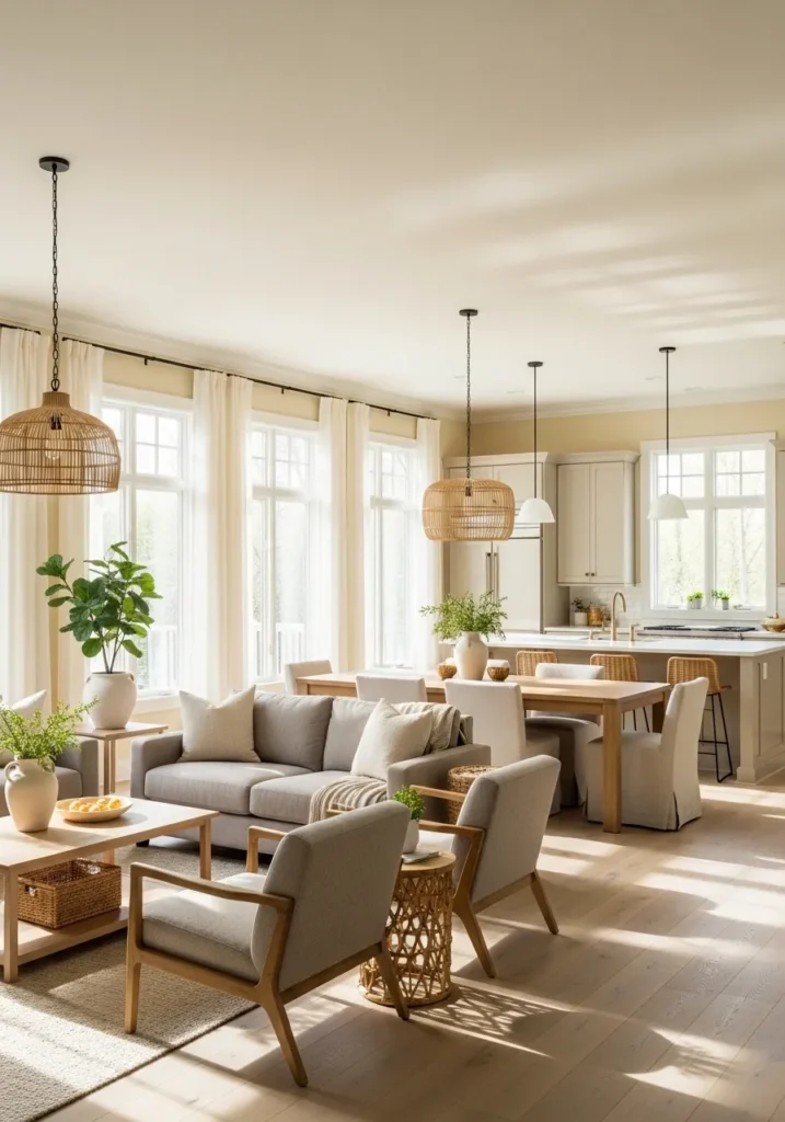 Open Concept Living Room & Kitchen Combo