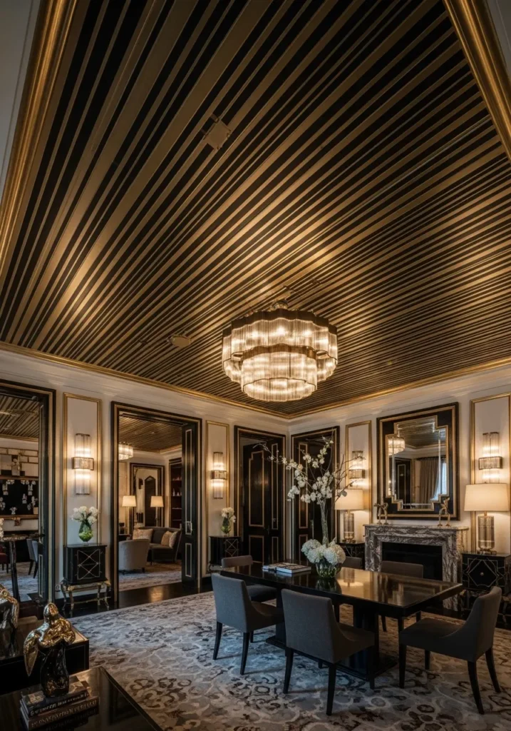 Black & Gold Neo Deco Stripes