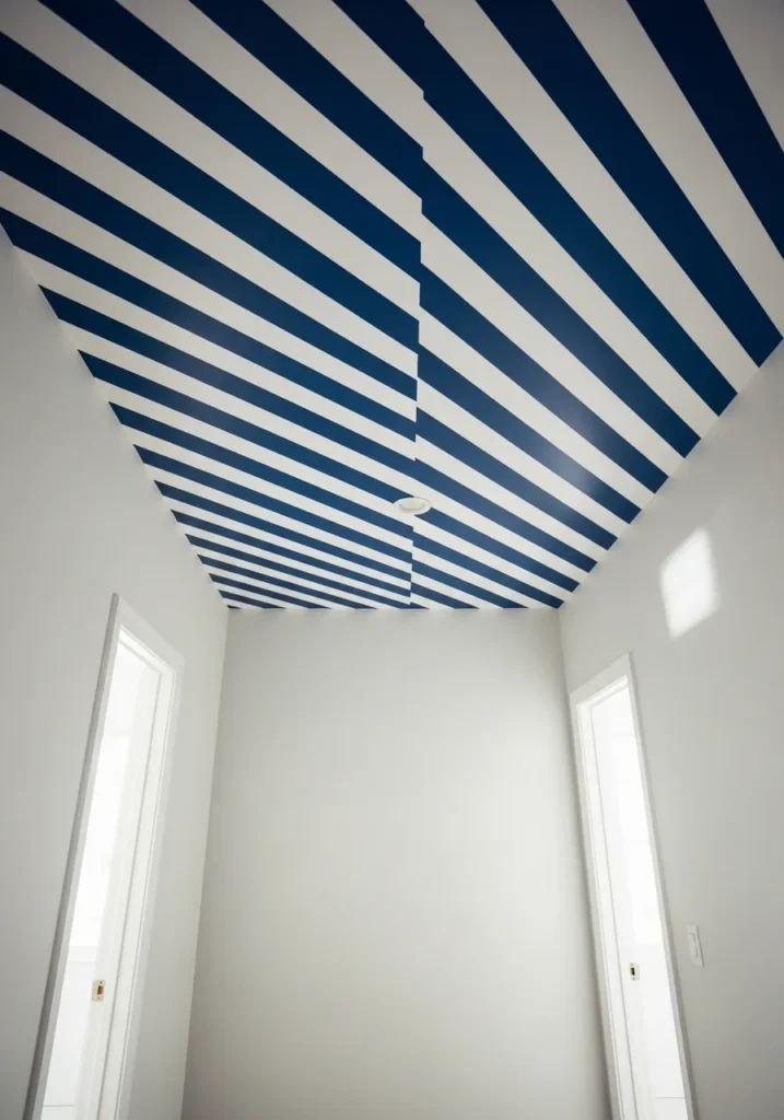 Diagonal Circus Stripe Ceiling
