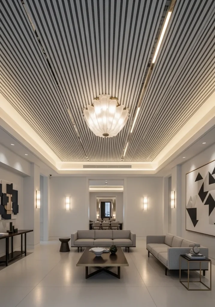 Thin Pinstripe Neo Deco Ceiling