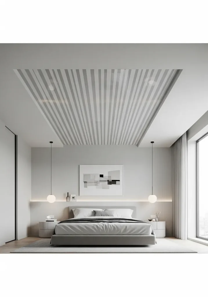 Half-Stripes Statement Ceiling