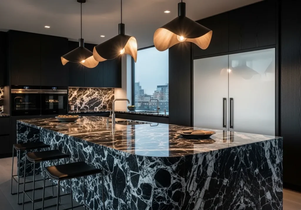 Curved Waterfall Island