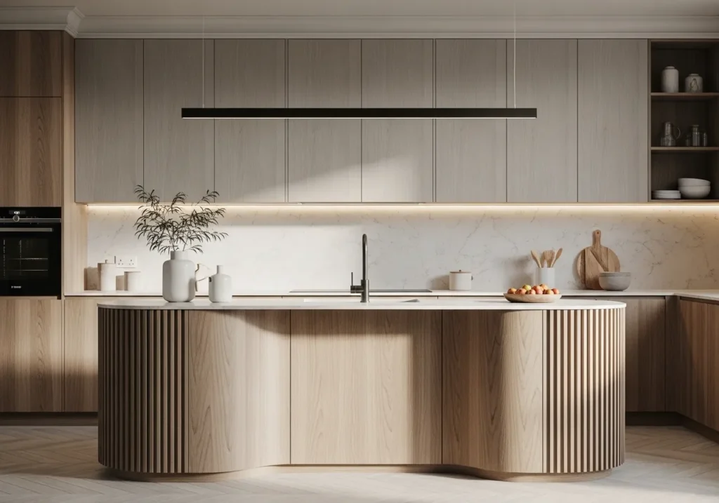 Fluted Curved Island Design