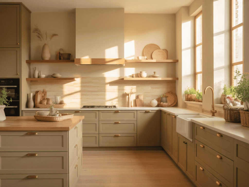 Earthy Khaki (SW Universal Khaki vs BM Pale Oak)