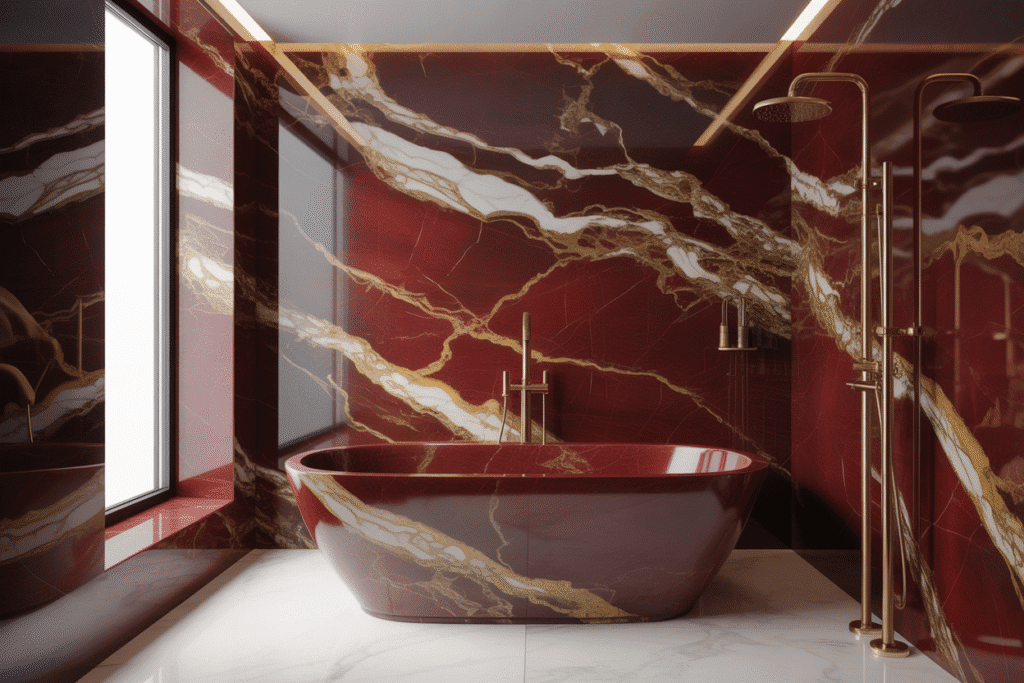 Red Marble Bathroom Ideas