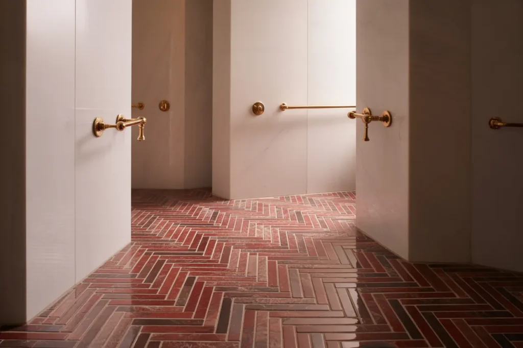 Red Marble Mosaic Luxury Flooring