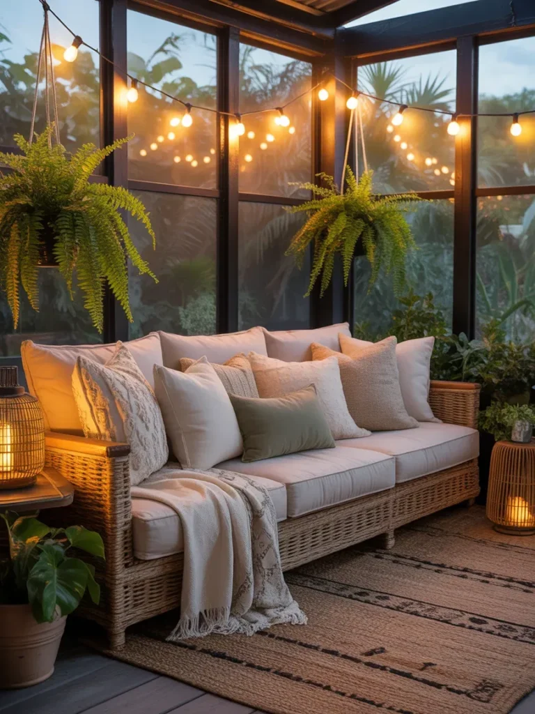 Cozy Outdoor Living Room Setup