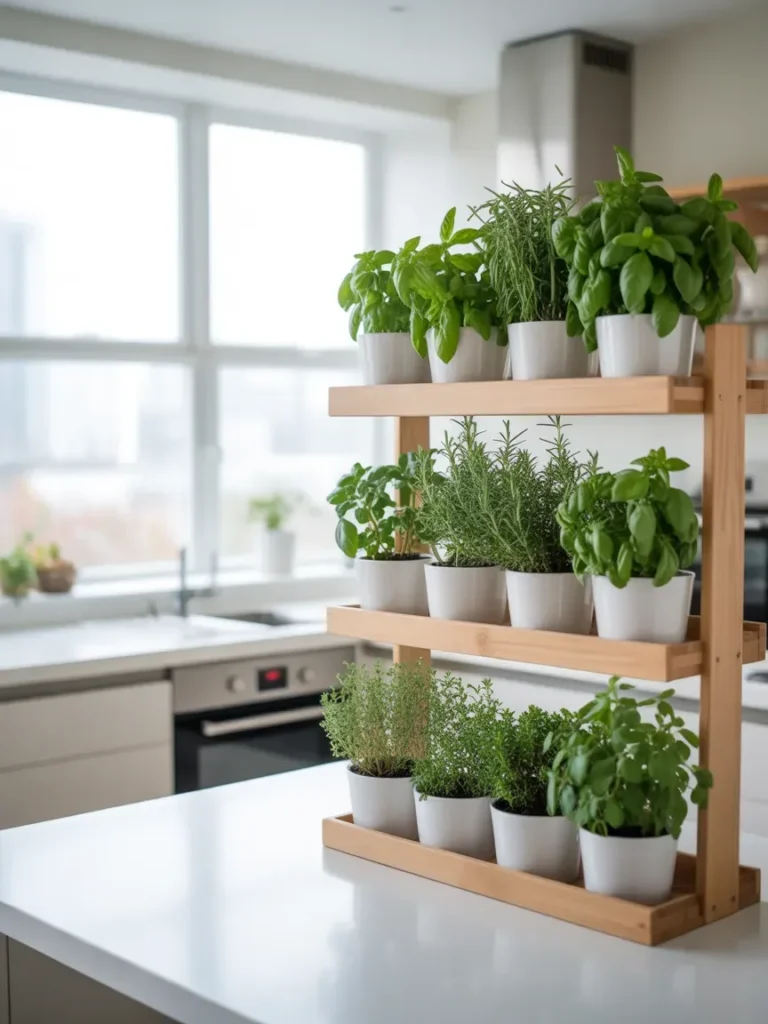 Tiered Herb Garden Shelving