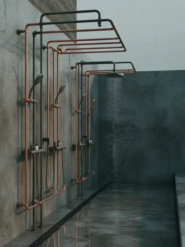  Industrial Style Outdoor Shower