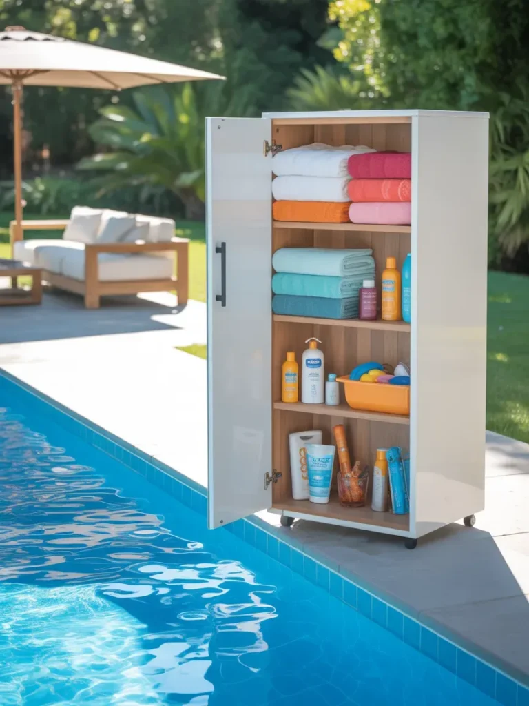 Poolside Cabinet Storage