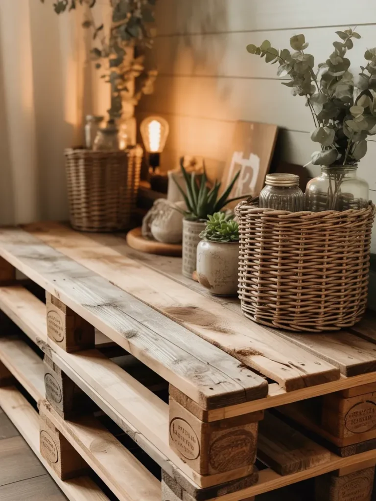Farmhouse Pallet Console Table
