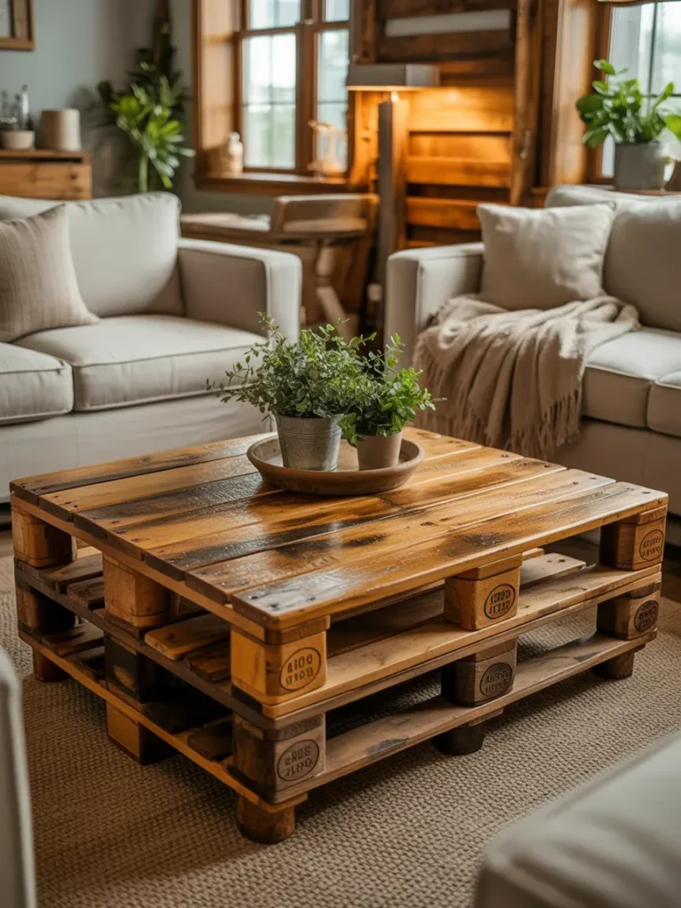 Rustic Pallet Coffee Table
