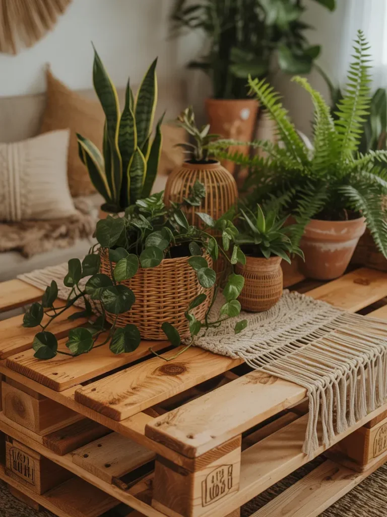 Boho-Inspired Pallet Tables
