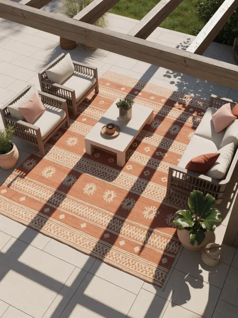 Add an Outdoor Rug to Define the Space