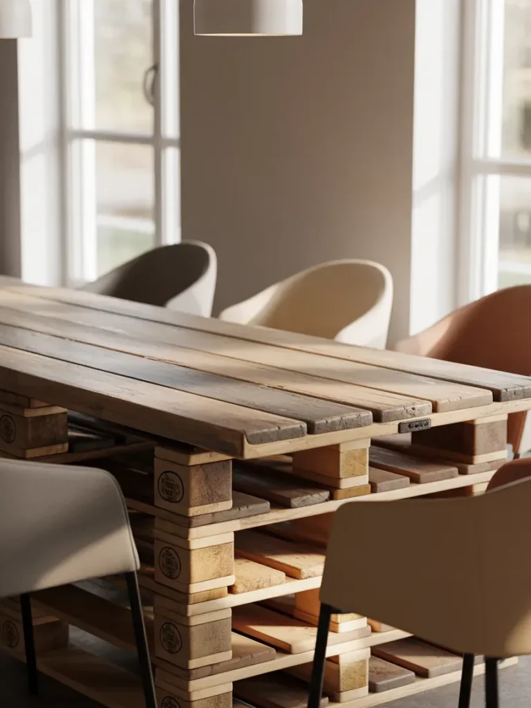 Minimalist Wood Pallet Dining Table