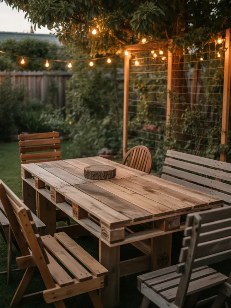 Outdoor Pallet Dining Table