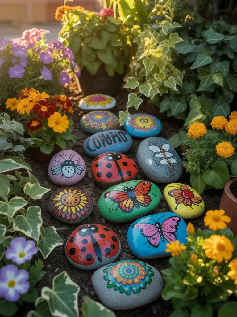 Painted Garden Rocks