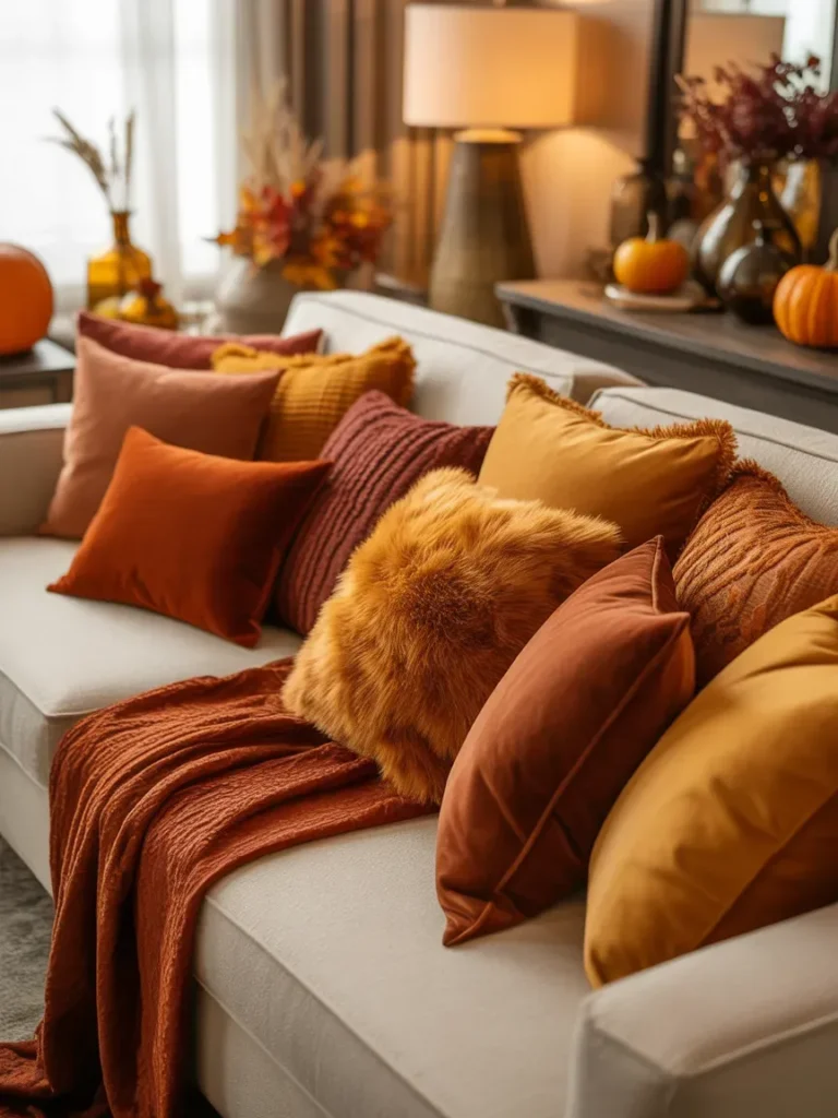  Add Fall-Colored Pillows