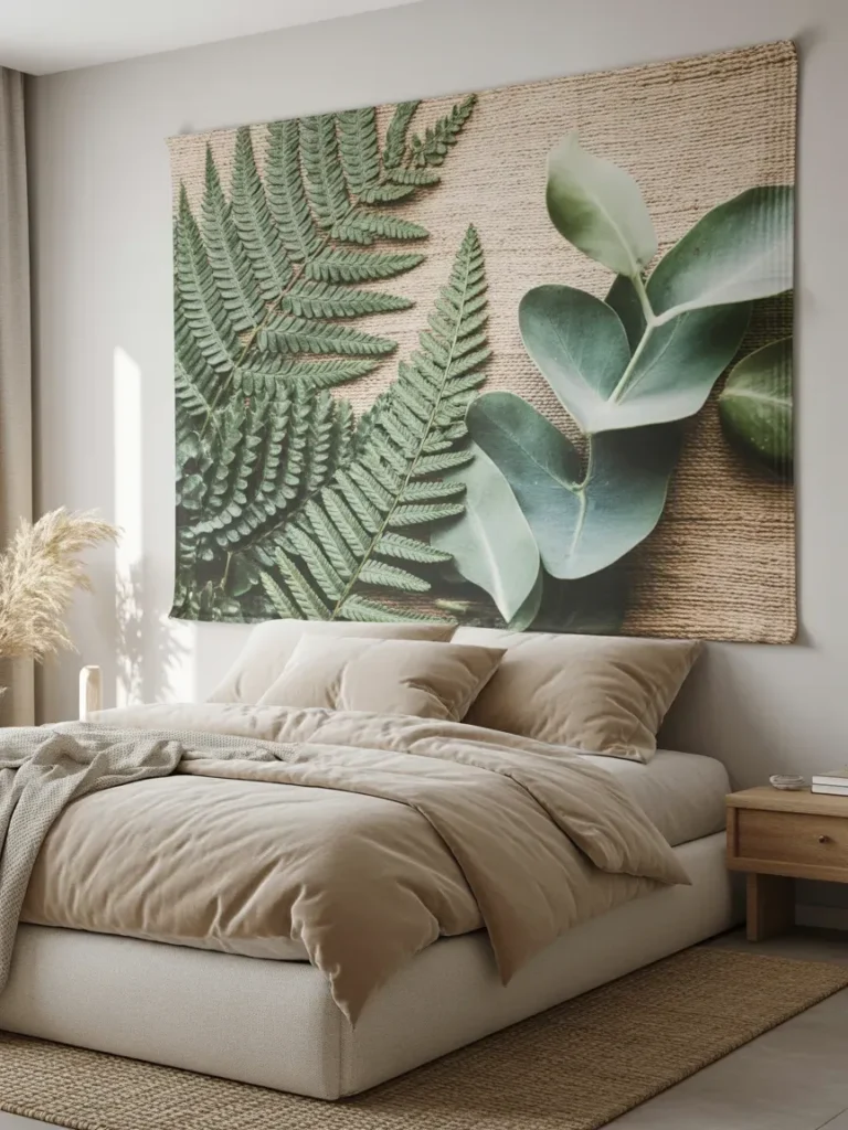 Textured Canvas Plant Art