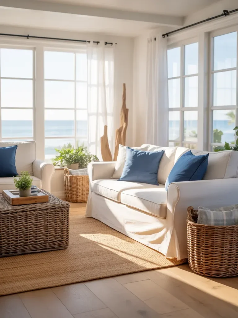 Blue & White Coastal-Inspired Decor