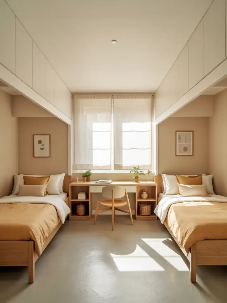 Minimal Neutral Shared Room