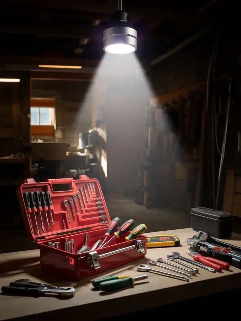 Flashlight or LED Work Light – For Dark Spaces