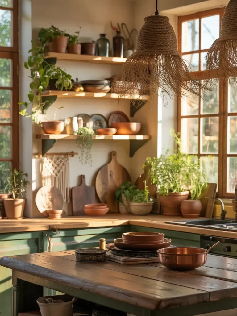 Create a Warm Bohemian Kitchen