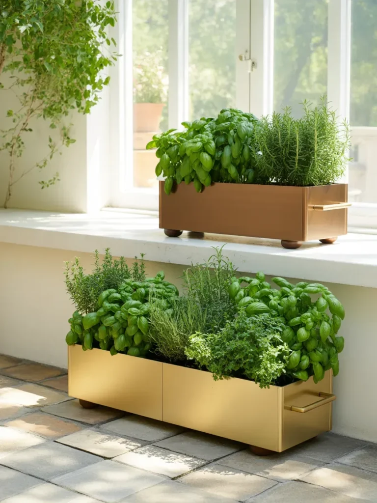 Herb Garden Outdoor to Indoor Transition
